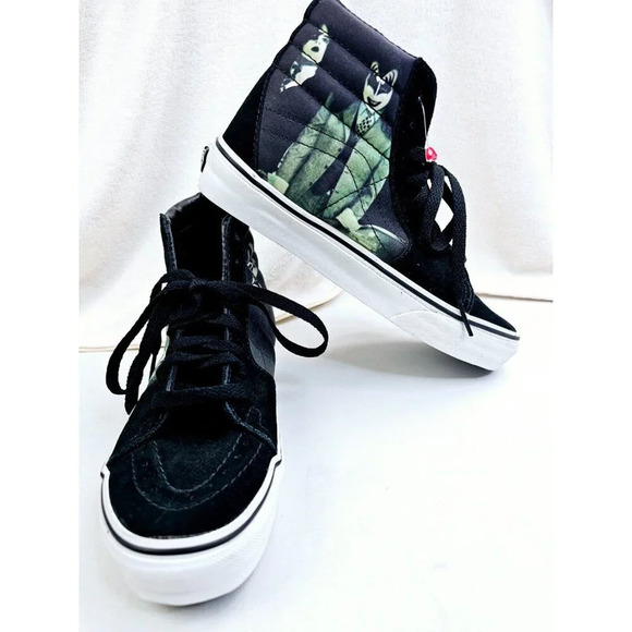 Vans Size Men's 6 Women's 7.5 Black KISS Dressed to Kill Hi Lace sneakers NEW - Picture 13 of 16